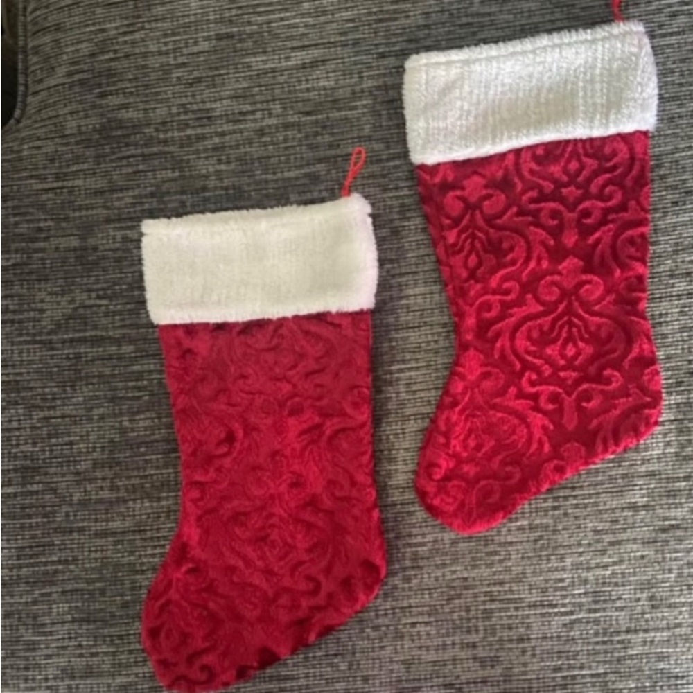 - 2 holiday Christmas stockings